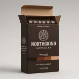 Coffee Capsule Boxes — opened or functional construction
